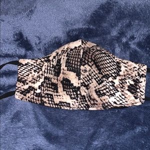 Snake skin print mask